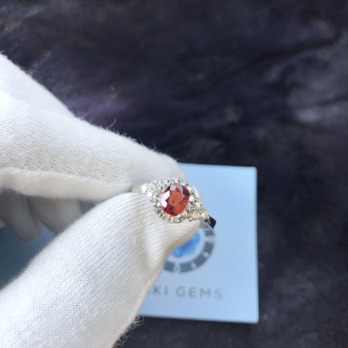 NHẪN BẠC ĐÁ CHỦ SPINEL